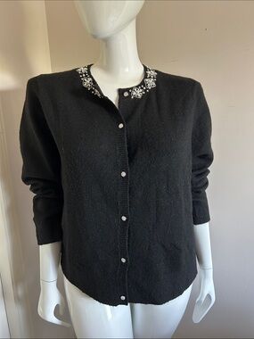 Torrid Belle Isle Black Embellished Collar Women's Cardigan Sweater